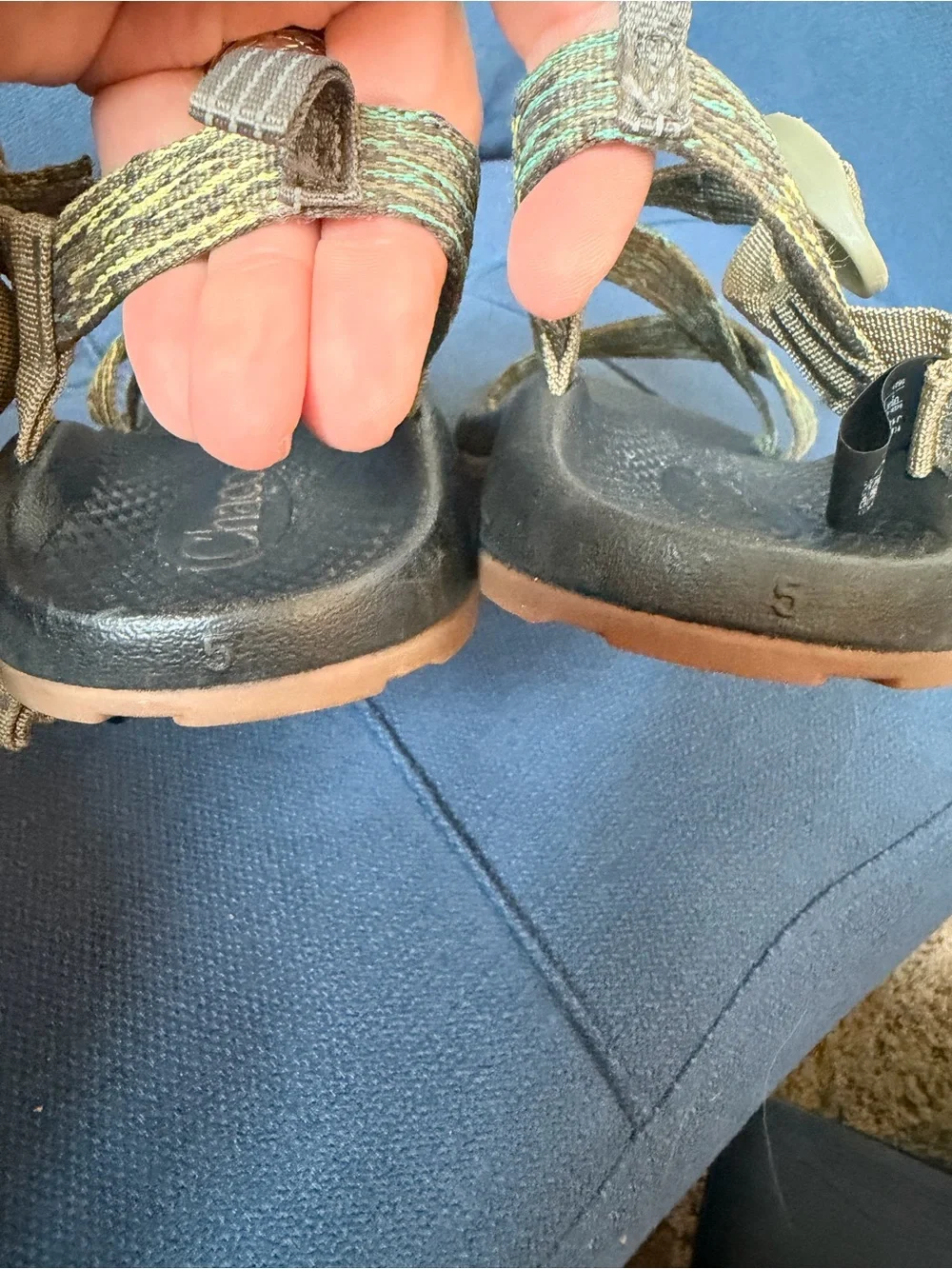 Chaco Kids Sandals with Brown and Teal Straps